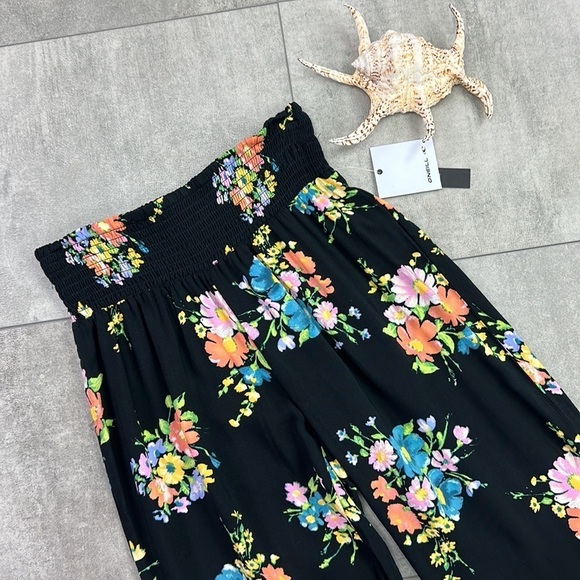 🔆O’Neill🔆 JOHNNY CORALINA WIDE LEG BEACH PANTS FLORAL elastic waist - Picture 6 of 15